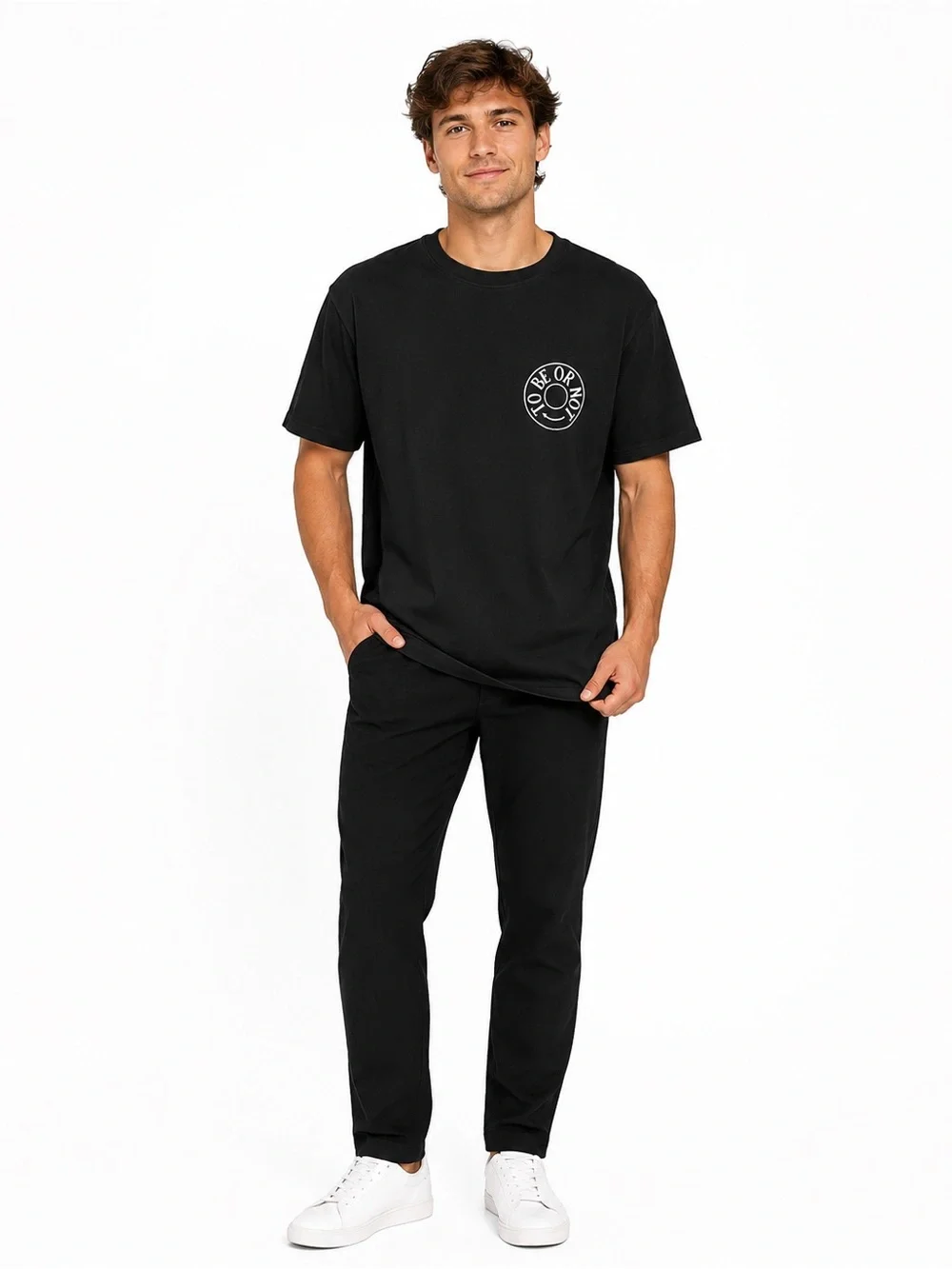 Tee Library To Be Or Not Black Graphic T Shirt L Korea Shakespeare Streetwear